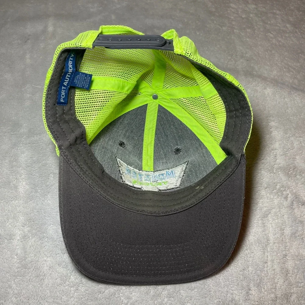 Vintage Y2K Monster Truckz‎ Hat Mens Gray Green Snapback Mesh Trucker Cap Casual